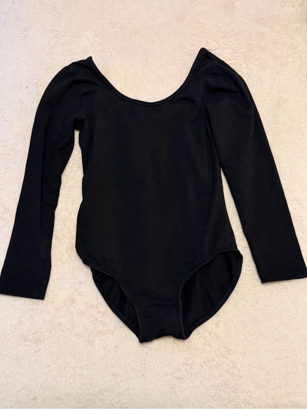 Kids Black Long-Sleeve Ballet Leotard